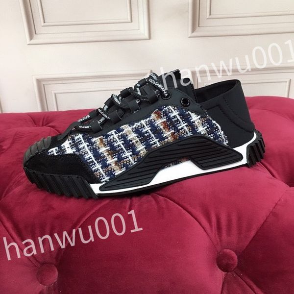 

2023 luxury designer casual shoes mens vintage trainers striped sneakers women fashion shoes lace-up platform sneaker, Black