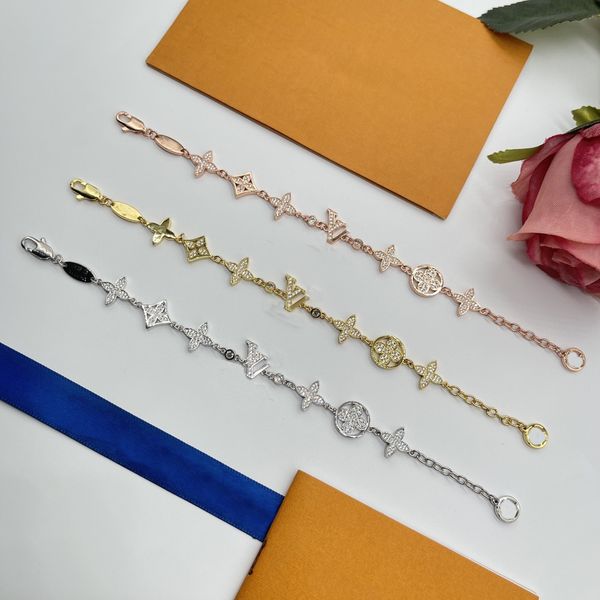 

fashion style bracelets women bangle wristband cuff chain designer letter jewelry 18k gold plated stainless steel wedding lovers gift bracel, Black