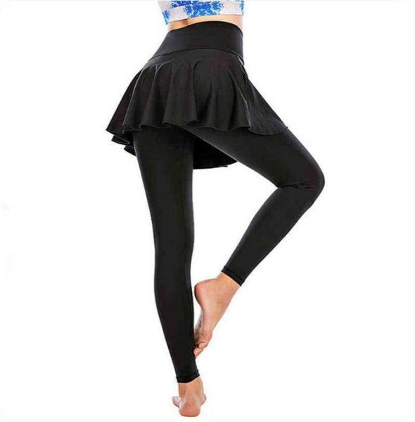 

women gym clothing high waist tennis skirts yoga pants badminton golf dancing running sports skorts leggings fitness athletic 22066410947, White;black