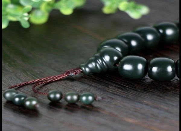 

natural hetian sapphire round beads beaded collection ship ping a96371909, Black