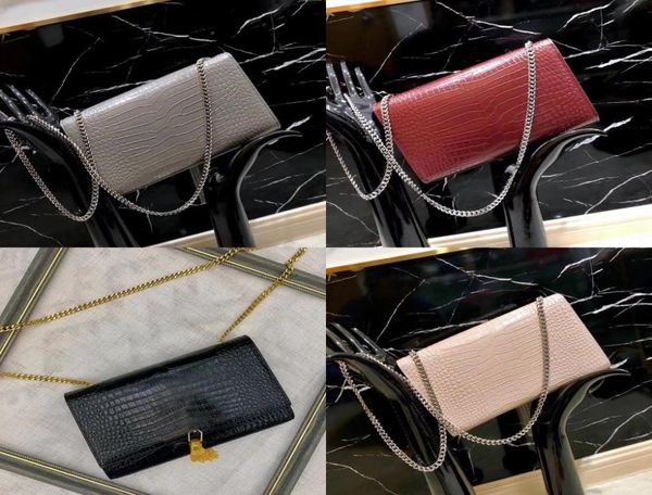 

alligator leather shoulder bags chain fashion clutch dicky0750 cowhide handbags presbyopic wristlet purse messenger crocodile wome9090021