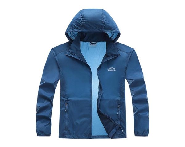 

outdoor sport jacket windbreaker waterproof antiuv sun protection movement coat quickdry men women ultrathin hiking jackets7233168, Blue;black