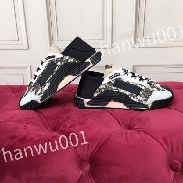 

2023 new designer casual shoes mens vintage trainers striped sneakers women fashion shoes lace-up platform sneaker, Black