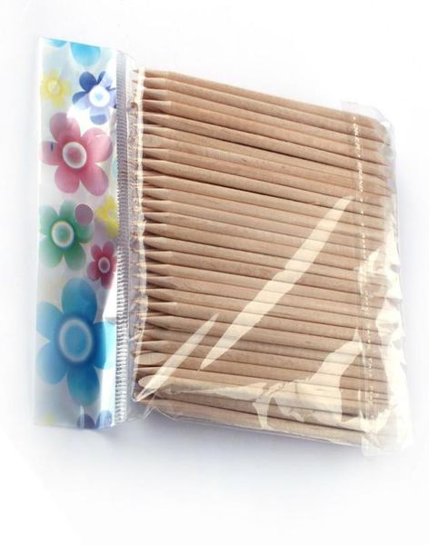 

100x wood stick nail art uv gel nail polish manicure pedicure reomver tool gt012338476, White