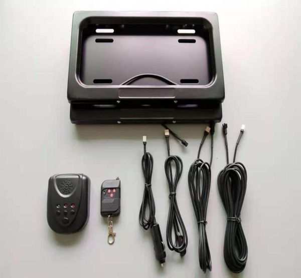 

car security system usa metal auto remote control licence plate holder privacy cover stealth hidden license frame 315 170 258mm9971094