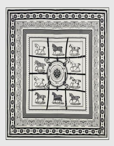 

scarves 90cm hand rolled hem paisley horse twill silk square scarf women shawl brand hijab foulard head design bandana4391769, Blue;gray