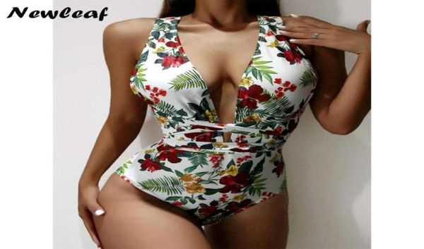 

new flower print one piece swimsuit women 2021 v neck women039s swimwear female bathing suit bodysuit bikini2944987