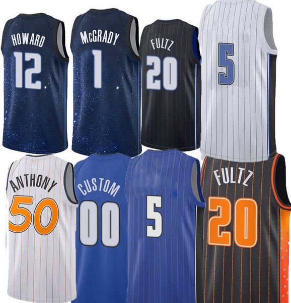 

men basketball jerseys cole anthony jalen suggs bol-bol dwight howard jonathan isaac markell fultz paolo banchero franz wagner tracy mcgrady, Black;red