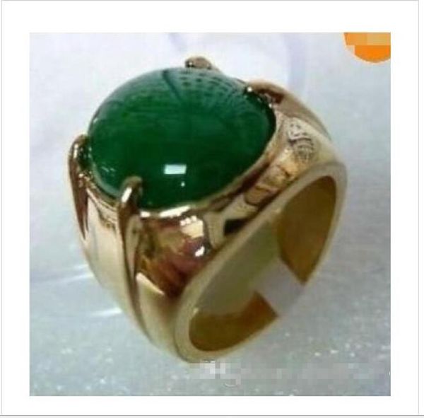 

whole tibet silver green jade men039s ring size 10012341771412