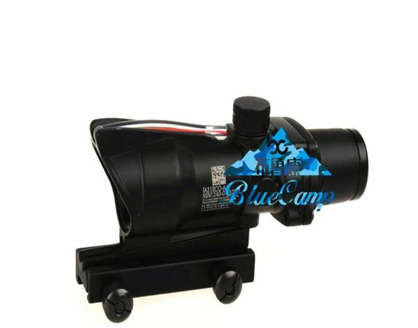 

trijicon 4x32 acog style optical tactical scope real fiber optic red crosshair coating weaver riflescopes combat gunsight for hunt7133752