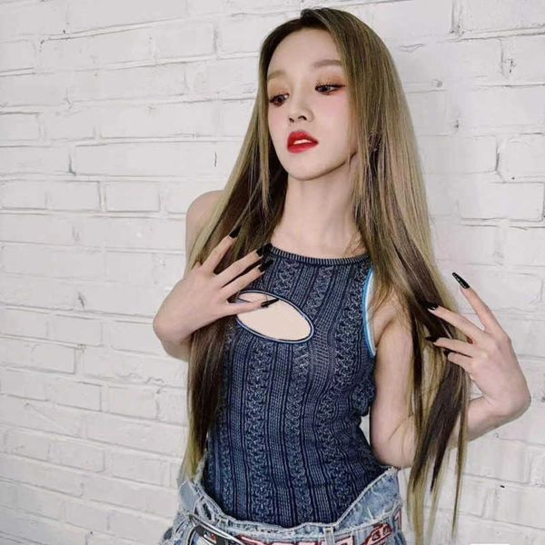 

diesel embroidery vest womens fashion sleeveless r vests hollow out design pure cotton tee summer hip hop tshirt, White