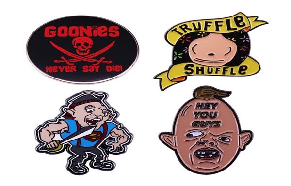 

other fashion accessories retro 80s movie the goonies never say die pin truffle shuffle hey you guys spooky man super sloth brooch3436185, Silver