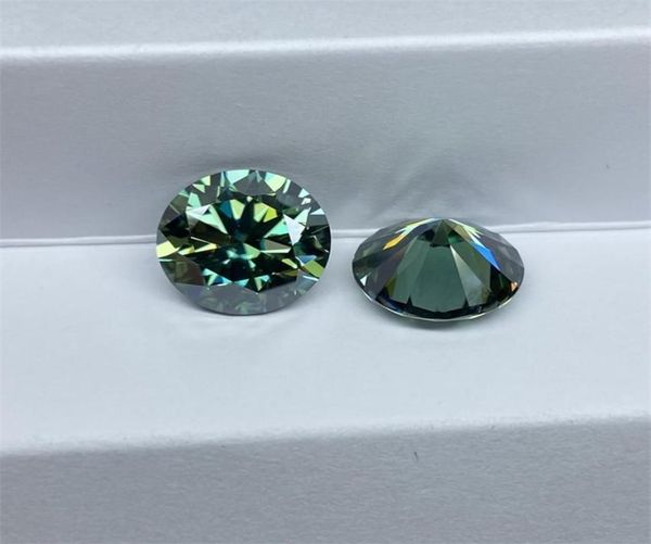 

meisidian pass positive diamond test vvs loose moissanite gemstone 520mm new color green blue 10 carat diamond8438513, Black