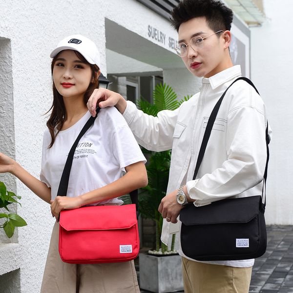

waist bags men's korean fashion simple single shoulder bag canvas messager crossbody 230522