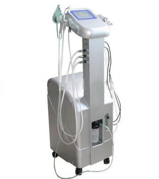 

6 in 1 multifunctional oxygen facial machine oxygen jet facial mask bio skin rejuvenation vacuum therapy machine5991874, Black;white