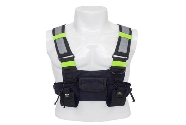 

reflective multifunction chest bag tactical carrier pouch outdoor clothing hunting vest5130725, Camo;black
