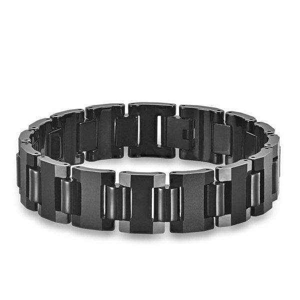 

bangle modern fashion motorcycle chain bracelet stunning solid tungsten black chains for men