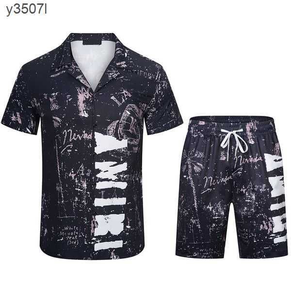 

n mens tracksuits hawaii beach set designer shirts printing leisure shirt man slim fit the board of directors short sleeve beachs -3xl 9c0x, Gray