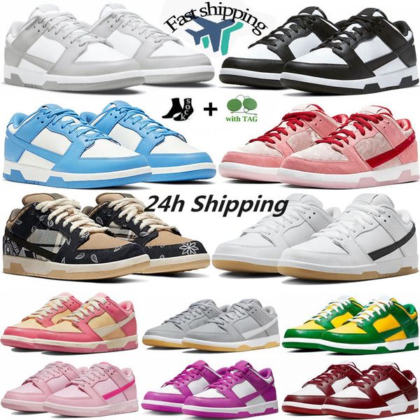 

2023 designers shoes low panda rose whisper triple pink men women casual shoes unc jarritos setsubun medium olive fuchsia mens casual sneake