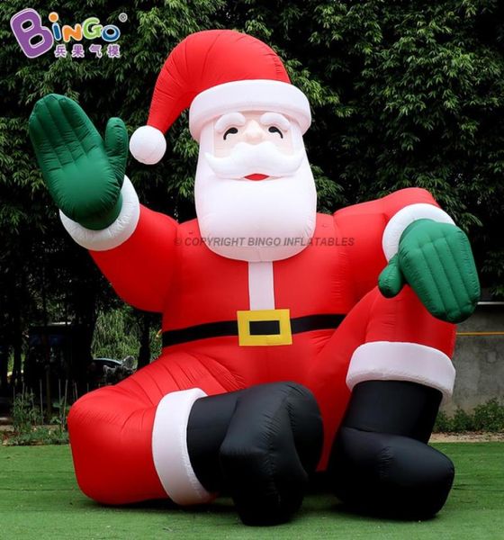 

factory direct advertising inflatable sitting santa claus blowup cartoon christmas decoration for outdoor party event toys sport3874356
