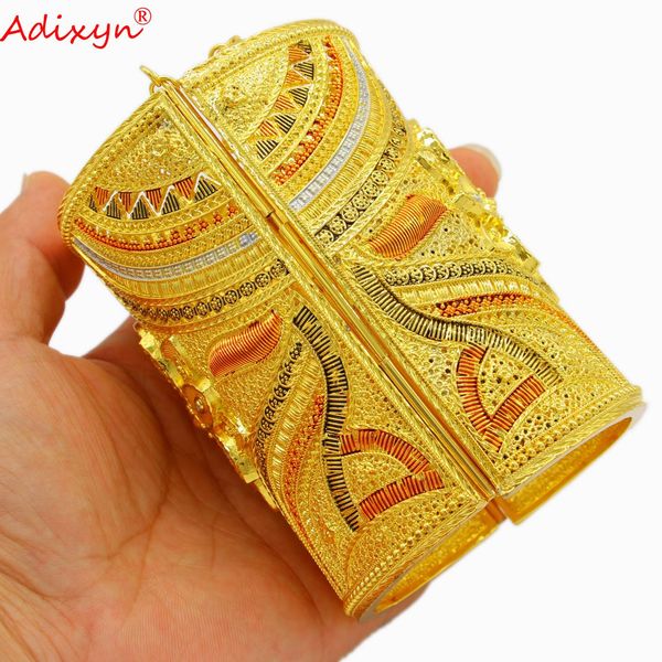 

bangle adixyn width dubai indian bangles gold color big cuff bracelet for women wedding african arab gifts n04281, Black