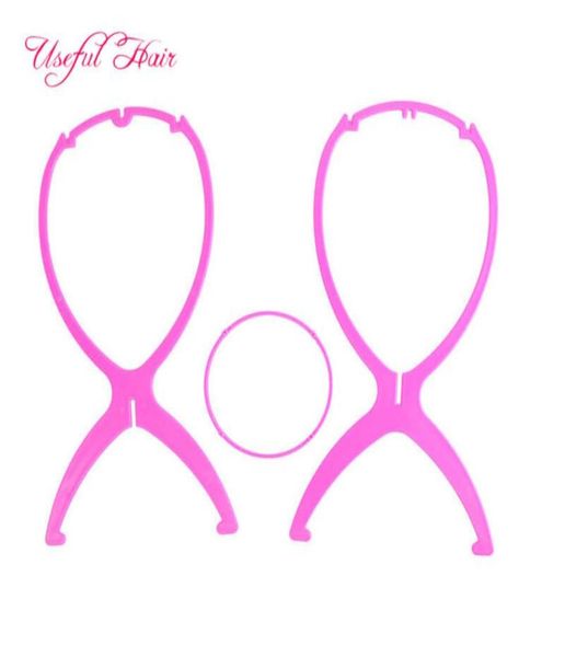 

showing wigs stands wig stand for lace front short bob human hair wigs portable folding plastic stable inquary colored blue 165in9928135, White