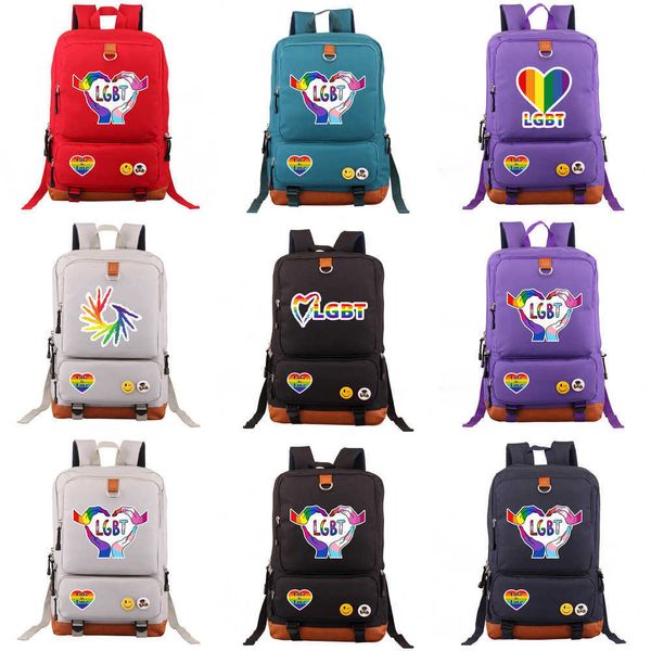 

new lgbt peripheral trendsetter backpack leisure backpack oxford schoolbag 230524