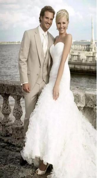 

new custom slim fit men suits for beach wedding groom tuxedos 3 piece jacketpantsvest man prom wear blazer 4974301507, Black;gray