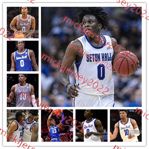

jamir harris seton hall pirates basketball jersey jaquan sanders 21 femi odukale 22 tae davis 50 elijah muhammad seton jerseys custom stitch, Black;red