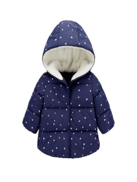 

baby girls jacket 2017 autumn winter jacket for girls coat kids warm hooded outerwear children clothes infant girls coat4994157, Blue;gray
