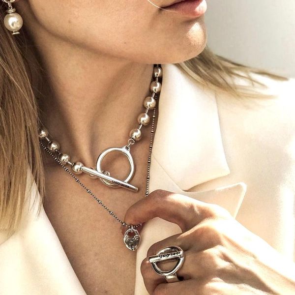 

necklaces spain classic simple alloy silver color bead necklace for women men lovers' jewelry birthday christmas gifts