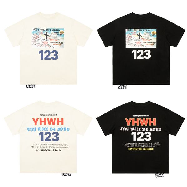 

23ss plus size summer cotton tee men t shirt usa trends cross fashion oversize short sleeve streetwear tshirt numeric, Black;brown