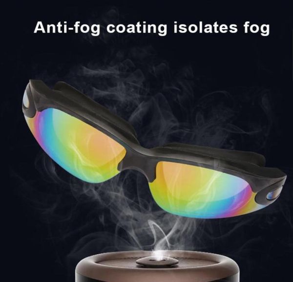 

professional goggles with earplugs nose clip electroplate silicone waterproof for swimming lovers accessories h7jp3749065