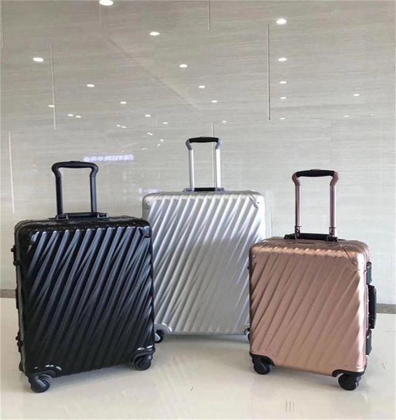 

20 24 29 inch luxury designer bag 19 degree aluminum international carryon rolling luggage travel suitcase trolley case7751711