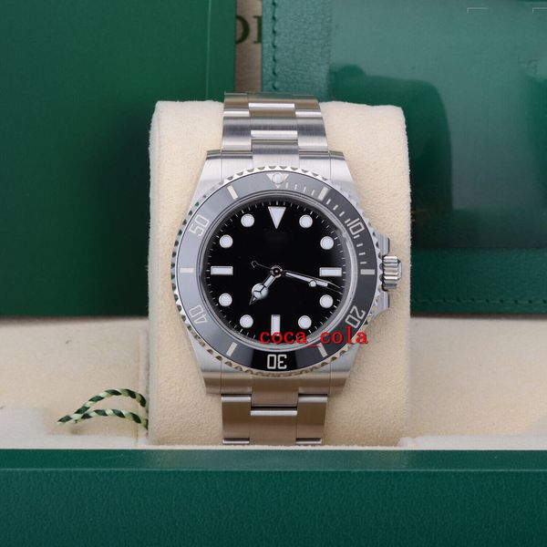 

124060-0001 41mm black dial 2023+ full set automatic 3130 watch, Slivery;brown