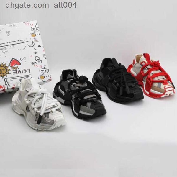 

running shoes 5862 sneaker shoes man women platform shoes calf leather mixed materials lamb skin multicolor space low-sneakers retro dg gaba, Black