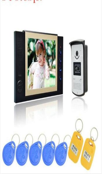 

2016 new 8 inch colorful line video door phone hd 600tvl line wide angle display night version with user card9260230
