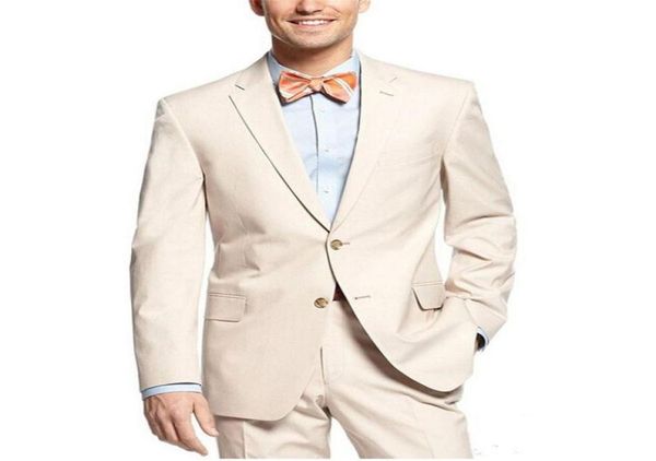 

new beige men suits wedding groom tuxedos 2 pieces jacketpants bridegroom set man prom wear blazer 2134390632, Black;gray