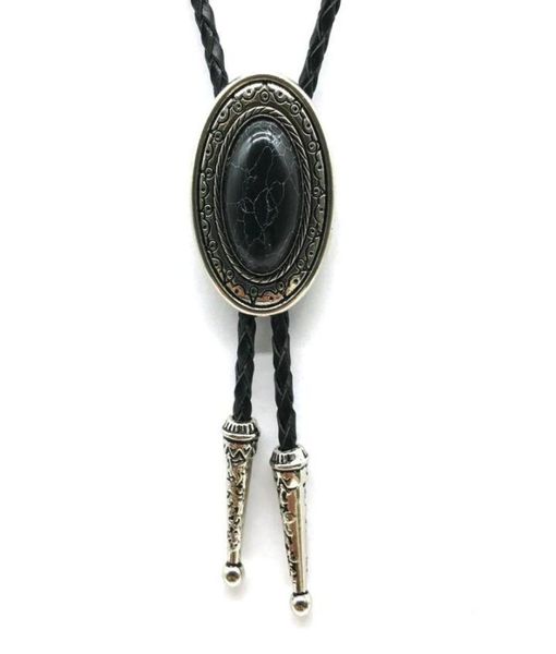 

bow ties kdg western cowboy zinc lace dot natural stone bolo necktie matching shirt men and women same style5066887, Black;gray