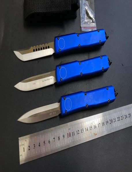 

mt ut85 ut88 automatic knife folding m390 blade blue aluminum handle military tactical gear survival outdoor defense edc pocket au1106843