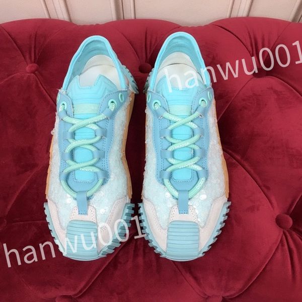 

2023 new luxury designer fashion mens casual shoes striped vintage shoe vintage trainers lace-up platform sneaker, Black