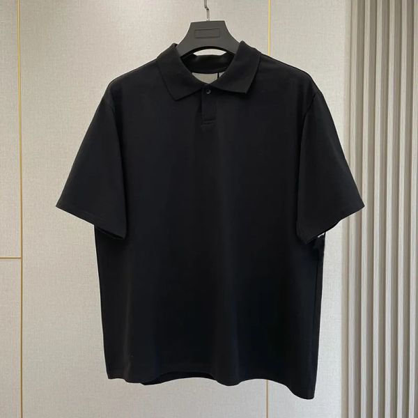 

new men's polos t shirts casual tees fashion cotton letter print black and white t-shirt hip hop clothing for men and women, White;black