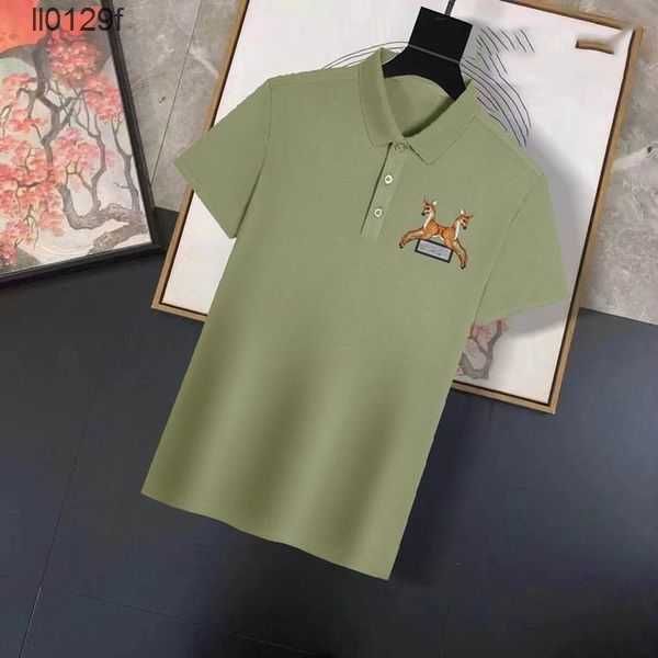 

size burberies burbreries summer men's t-shirt fashion designer polo shirt lapel short sleeve shirts business men t-shirts large m--4xl, White;black