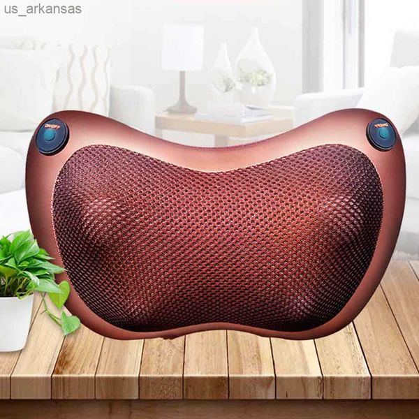 

car and home relaxation massage pillow electric massage shoulder neck infrared heating massager relaxation body massageador l230523