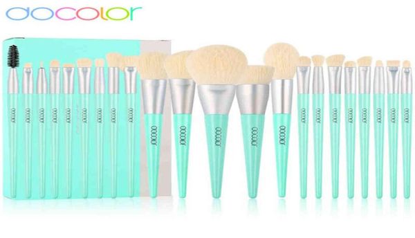 

docolor makeup brushes 22pcs professioal foundation blending face powder blush contour eyeshadow synthetic hair make up 2205148404160