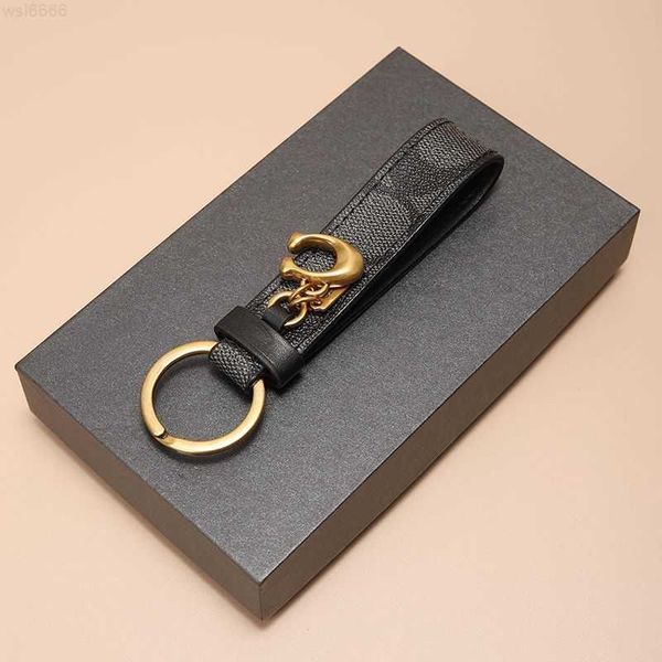 

layer cowhide c family keychain for men and women's fancy car keys high-end bag pendant leather keychain, Silver
