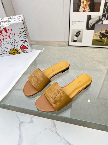 

designer slippers sandals for women summer casual fashion luxury ladies classic flat leather solid home beach slides shoes 0516, Black
