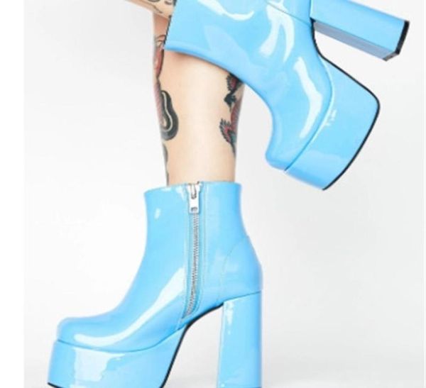 

dress shoes 2021 thick heeled platform high women039s boots large 40434932959, Black