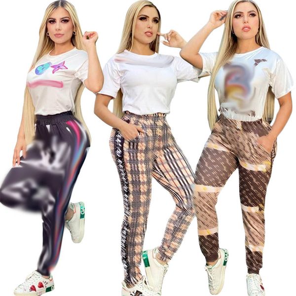 

2023 designer brand women's tracksuits summer y2k casual jogger sports suit letters pritn t-shirt elastic shorts 2 pieces sets outifits, Gray