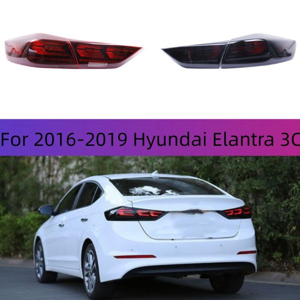 

car styling for 20 16-20 19 hyundai elantra 3c taillight assembly led running light dynamic turn signal rear brake lamp